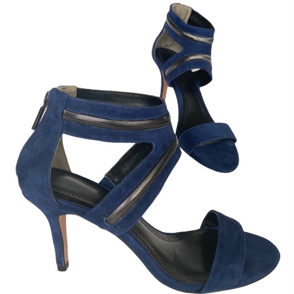 Pour La Victoire Belz Suede Dress Heels Sandals - Picture 1 of 16
